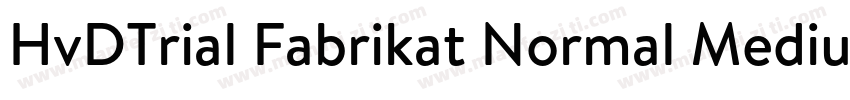 HvDTrial Fabrikat Normal Medium字体转换